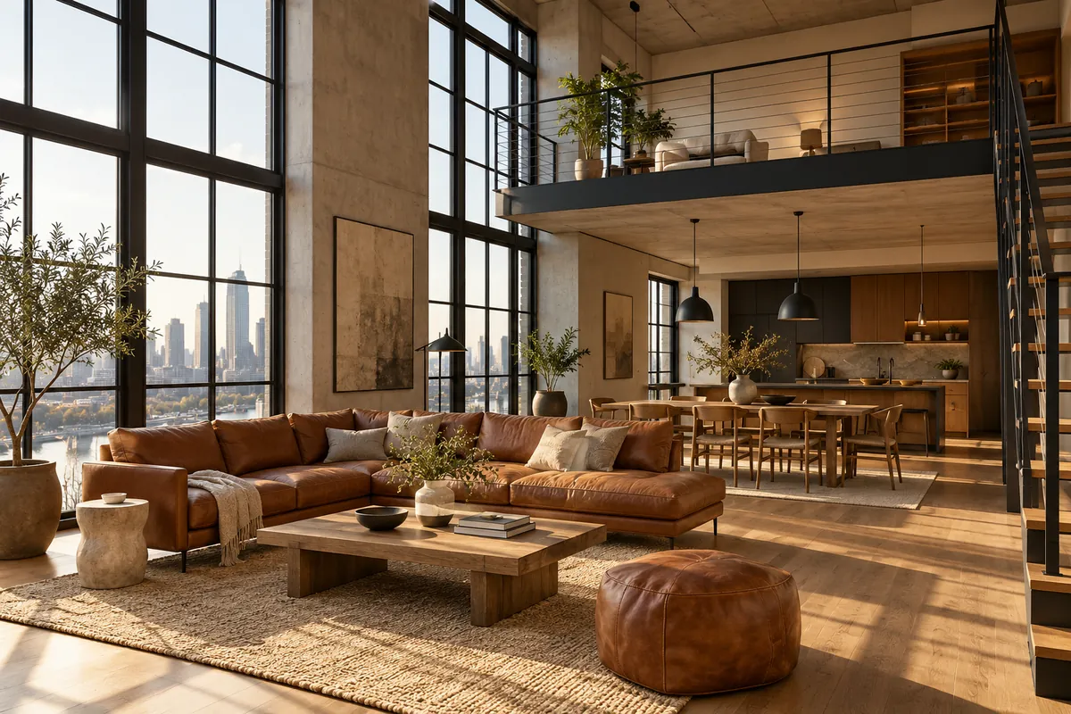Loft Essência — arquitetura de imóvel inexistente — imagem conceitual gerada por IA